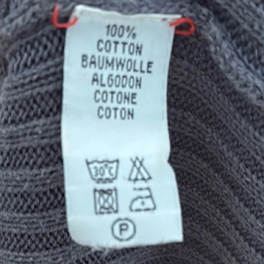 Gray Ribbed Open Front Cardigan - Picture 4 of 4